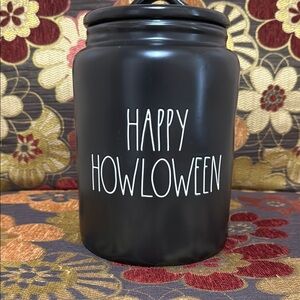 Rae Dunn Black 'Happy Howloween' Canister